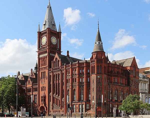 The Victoria Building of the University of Liverpool was the inspiration for the term "red brick university" which was coined by Professor Edgar Allis