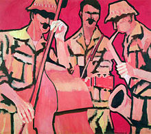 Time Out by David N. Fairrington, U.S. Army Vietnam Combat Artists (1968) (soldiers relaxing in Vietnam) VietnamCombatArtCAT06DavidNFairringtonTimeout.jpg