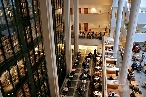 View of the Kings Library, British Library