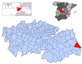 Kaart van Villanueva de Alcardete