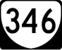 Marcador de rota estadual 346