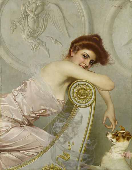 File:Vittorio Matteo Corcos Junge Dame mit Hündchen c1895.jpg