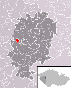 Location in Rokycany District