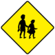 Ireland children crossing sign.