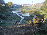"Small" lake - construction of the connecting canal (2008)