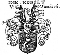 Wappen der Kobolt von Tambach bei Siebmacher unter den „Biberachischen“ (1772)