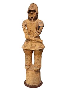 Haniwa soldier in keiko armor Warrior in Keiko Armor, National Treasure, Kofun period, 6th century, haniwa (terracotta tomb figurine) from Iizuka-machi, Ota-shi, Gunma - Tokyo National Museum - DSC06425.JPG