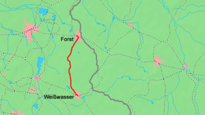Tronçon de la voie ferrée Weißwasser - Forst