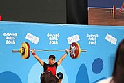 Deutsch: Gewichtheben bei den Olympischen Jugendspielen 2018; Tag 2, 10. Oktober 2018; Jungen 62 kg English: Weightlifting at the 2018 Summer Youth Olympics at 8 October 2018 – Boys' 62 kg