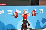 Deutsch: Gewichtheben bei den Olympischen Jugendspielen 2018; Tag 2, 10. Oktober 2018; Jungen 62 kg English: Weightlifting at the 2018 Summer Youth Olympics at 8 October 2018 – Boys' 62 kg