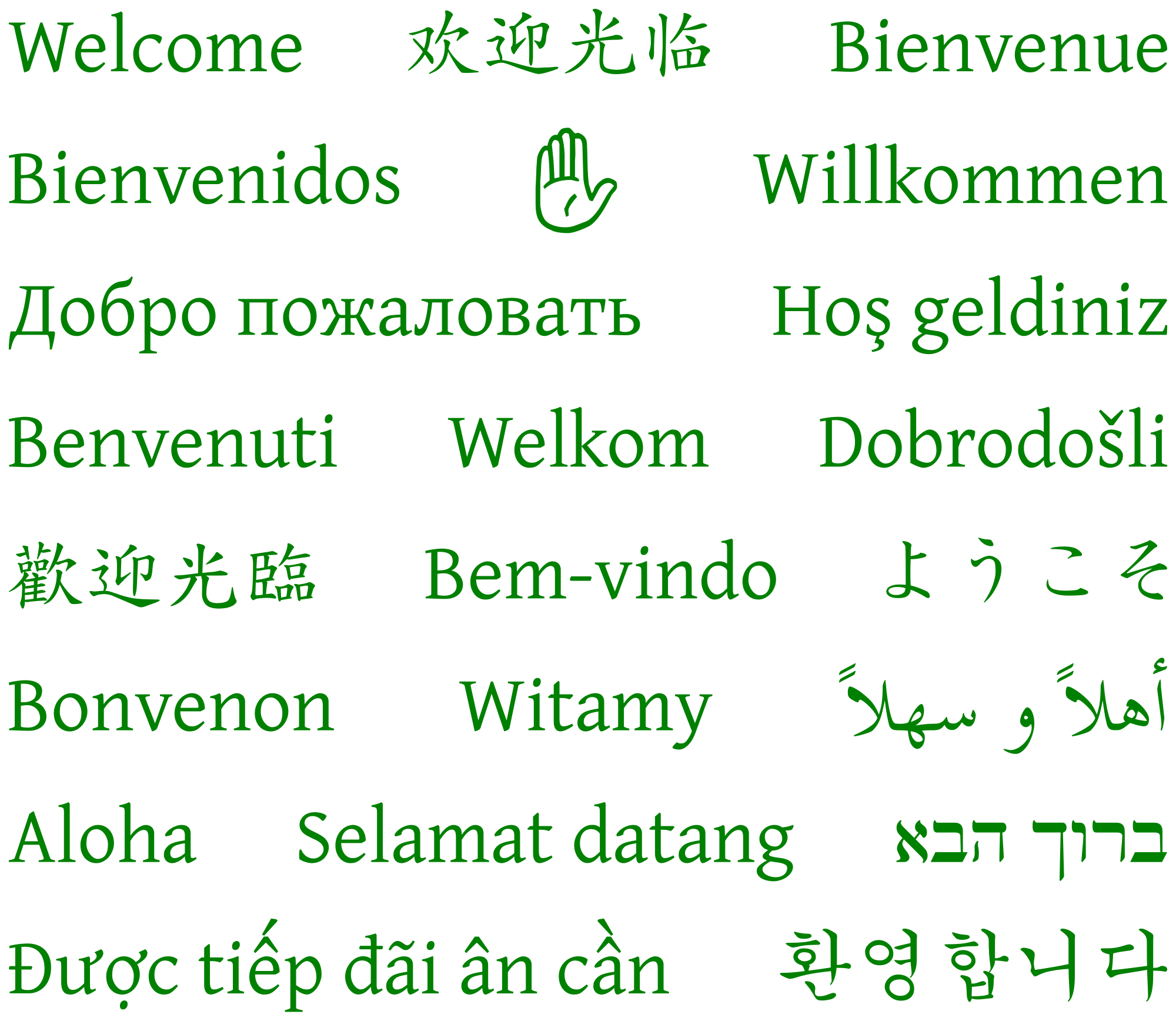 Image result for welcome back in different languages