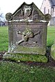 Schädel mit gekreuzten Knochen, Friedhof von Cramond Krik, bei Edinburgh, Schottland