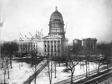 Wisconsin State Capitol reconstruction ca.1909.png