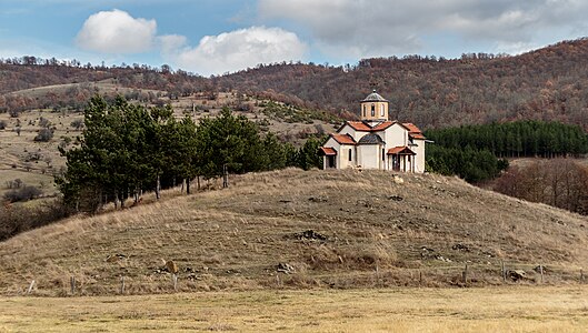 The newly built St. Elijah's Church in the village of Mitrašinci, Macedonia