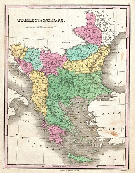 Datoteka:1827 Finley Map of Turkey in Europe, Greece and the Balkans - Geographicus - TurkeyEurope-finley-1827.jpg