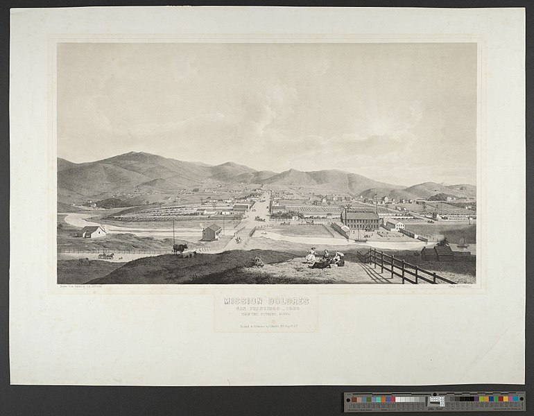 File:1860 Mission Dolores San Francisco from the Potrero Nuevo Artist Gifford.jpg