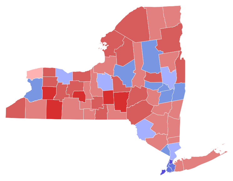 File:1922 New York gubernatorial election results map by county.svg