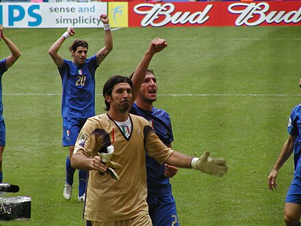 Buffon with Italy during the 2006 World Cup