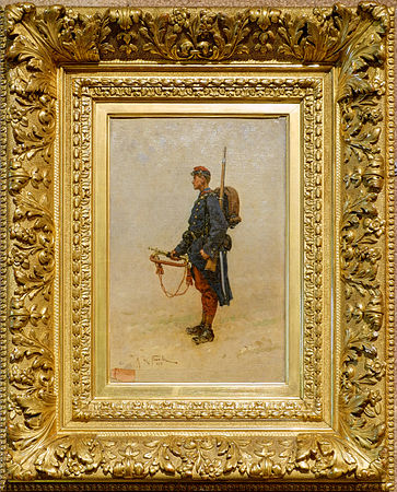 Étude d'uniforme, un clairon de l'infanterie de ligne, par Alphonse Deneuville.