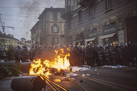 "No-Expo" protests during the inauguration of Expo 2015 in Milan