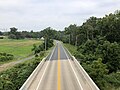 File:2021-07-26 11 40 18 View north along Maryland State Route 545 (Blue Ball Road) from the overpass for Interstate 95 (John F. Kennedy Memorial Highway) in Childs, Cecil County, Maryland.jpg