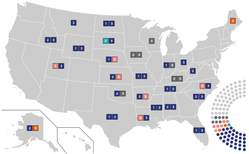 Endorsements by incumbent Republicans in the U.S. Senate.   Endorsed Donald Trump (26)   Endorsed Tim Scott (2) (withdrawn)   No endorsement (13)   Declined to endorse a candidate (8)