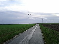 Parcs éoliens à proximité de Réclainville.