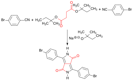 Synthese eines bromhaltigen DPP-Pigments mit 4-BBN