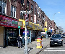 Northwestern street stairs at 59th Street and Fourth Avenue prior to elevator installation 59 BMT 4Av sta jeh.JPG