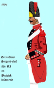 Grenadier sergent-chef du 88e régiment d'infanterie de ligne ci-devant Berwick de 1791 à 1792