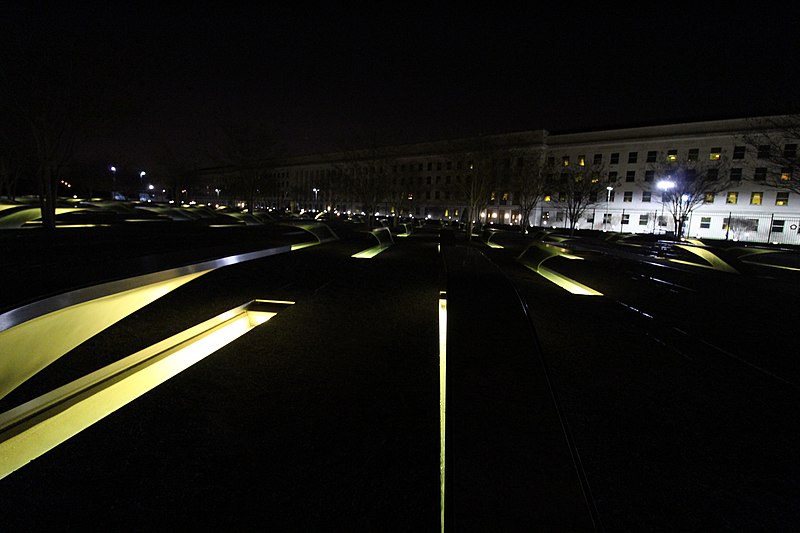 File:9-11-01 Pentagon Memorial at Night.jpg