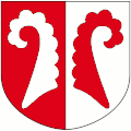 Widderhörner im Wappen von Kematen in Tirol