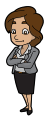 A Cool And Calm Cartoon Businesswoman.svg