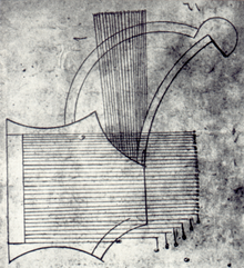 Illustration aus Kitāb al-Mūsīqā al-kabīr, ein šāh-rūd genanntes Saiteninstrument