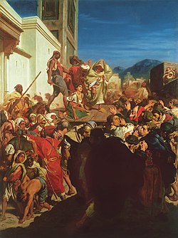 Alfred Dehodencq - Execution of a Jewess in Tangiers c1861.jpg