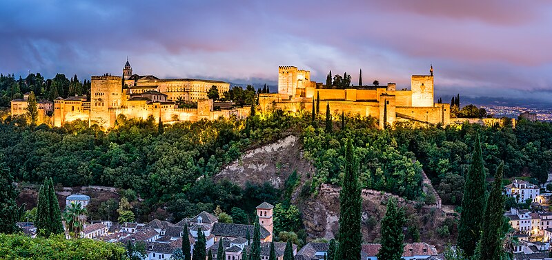 File:Alhambra at sunset.jpg