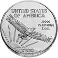 100 Dólares American Platinum Eagle. R/. (1997).