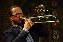 Andy Hunter bei einem Konzert mit dem Andy Hunter-Johan Hörlén Quartet in der Stadtkirche Darmstadt am 10. September 2017