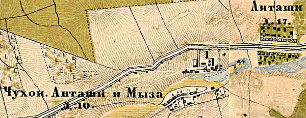 План деревни Анташи. 1885 год