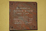 Anton Kolm - Gedenktafel