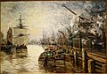 Práce v přístavu v Antverpách (konec 19. století)