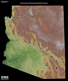 An enlargeable map of the state of Arizona Arizona Relief NED.jpg