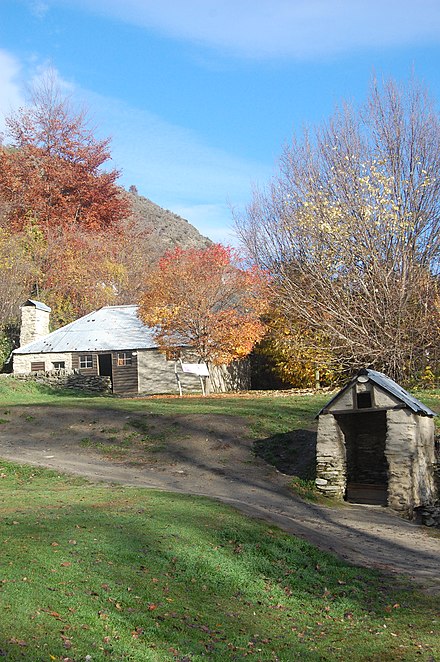 Chinese gold mining huts