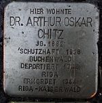 Arthur Oskar Chitz Stolperstein Dresden (cropped).JPG