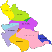 Stadtgliederung Aschaffenburg