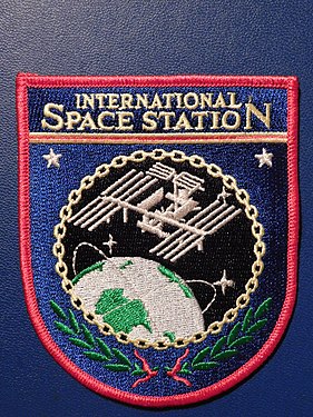 Embroidered patch from the international space station