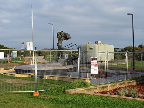 Australian Sailor Monument under construction, Rockingham Naval Memorial Park, June 2024