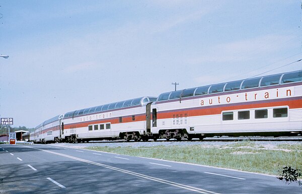 Ex-ATSF Big Domes on the Auto-Train in 1973