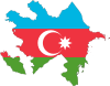 نقشه جمهوری آذربایجان