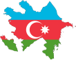 Ázerbájdžán-flagmap.svg
